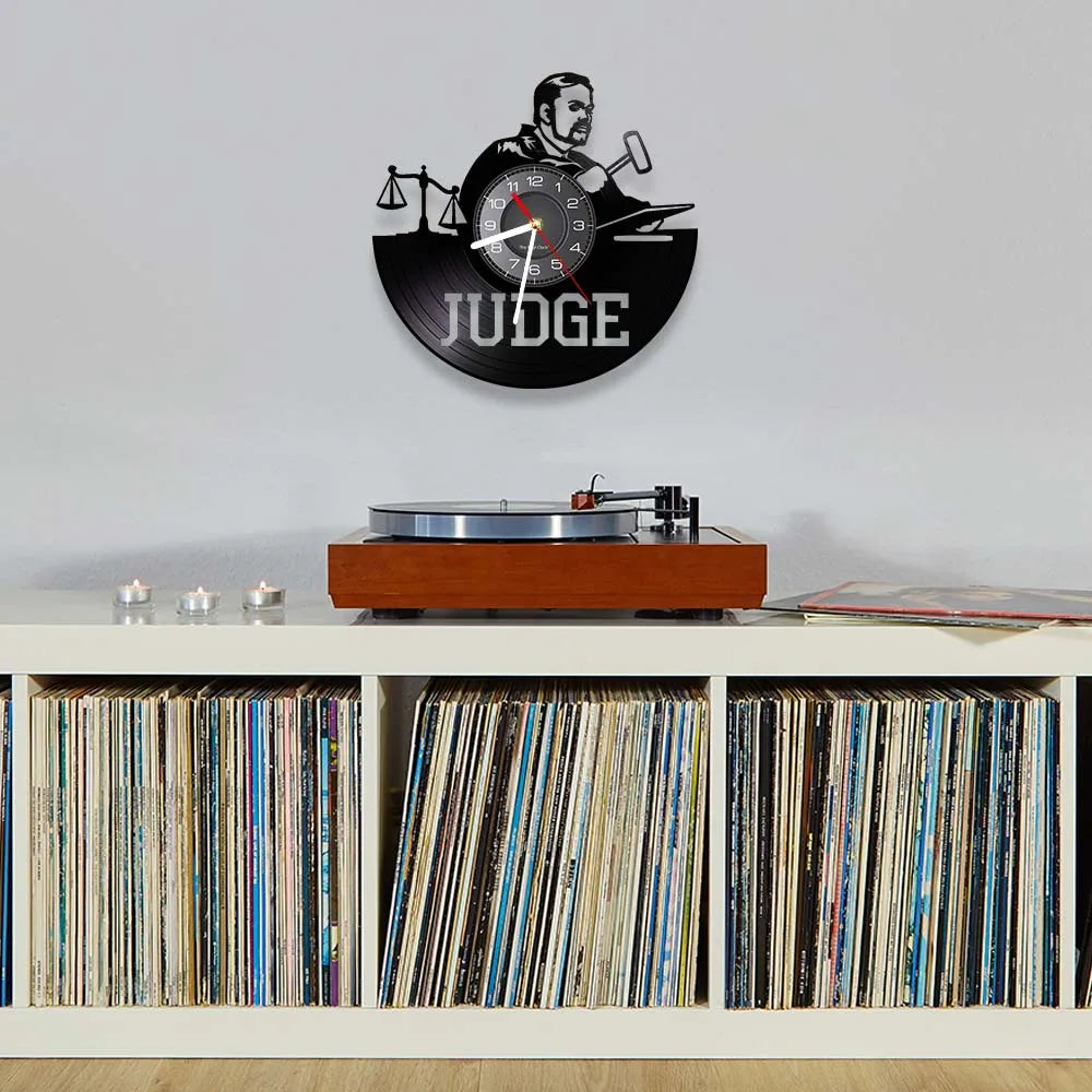 WALL CLOCK Justice Law - Judge Your Honor Vinyl Record