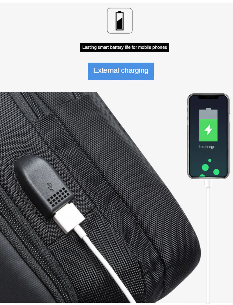 Multifuctional Shoulder Bag w/USB Technology