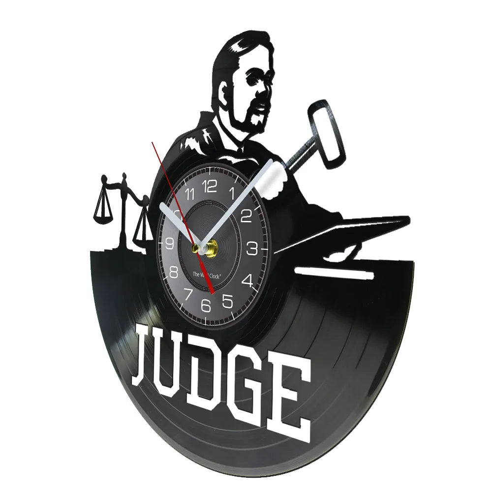 WALL CLOCK Justice Law - Judge Your Honor Vinyl Record