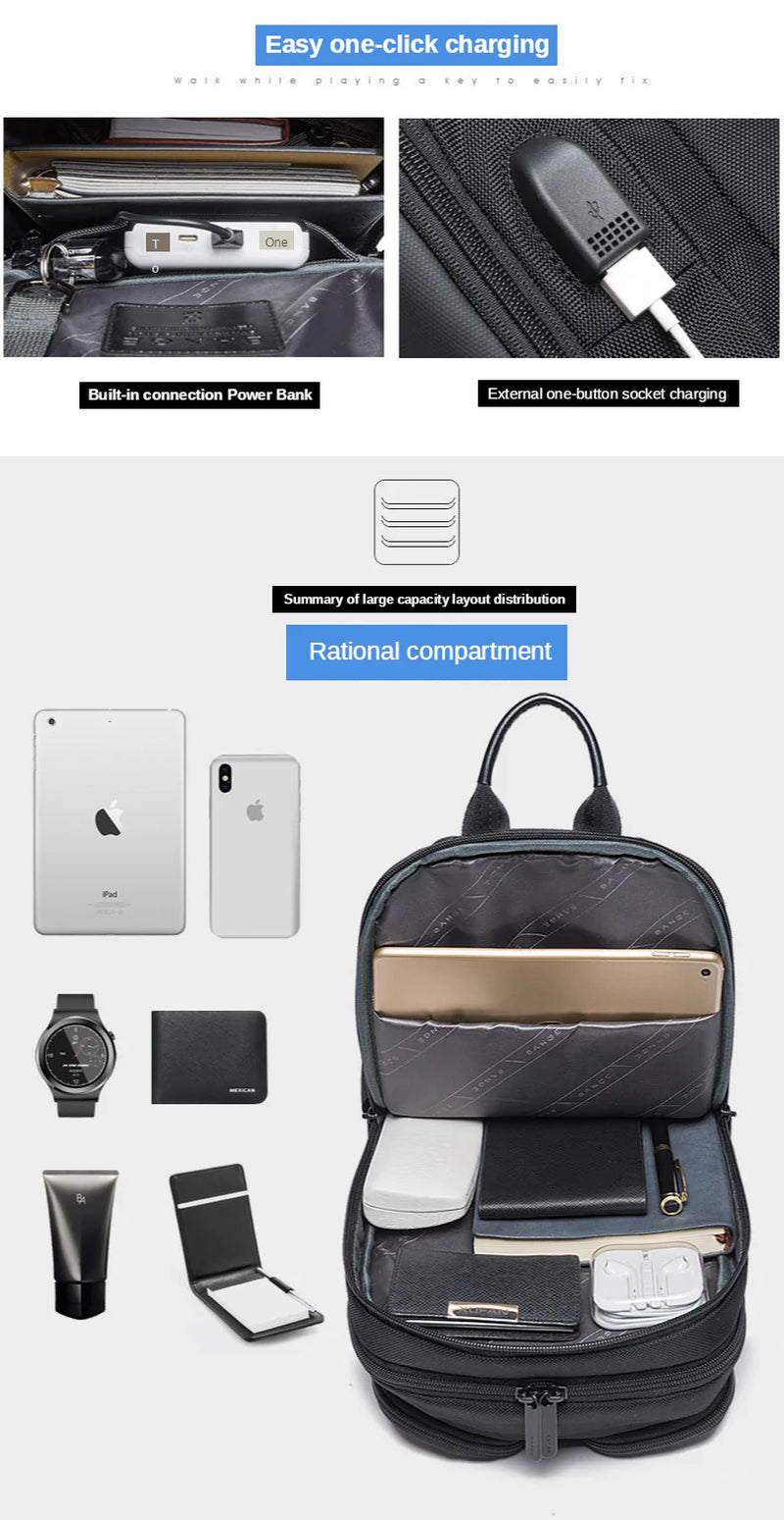 Multifuctional Shoulder Bag w/USB Technology