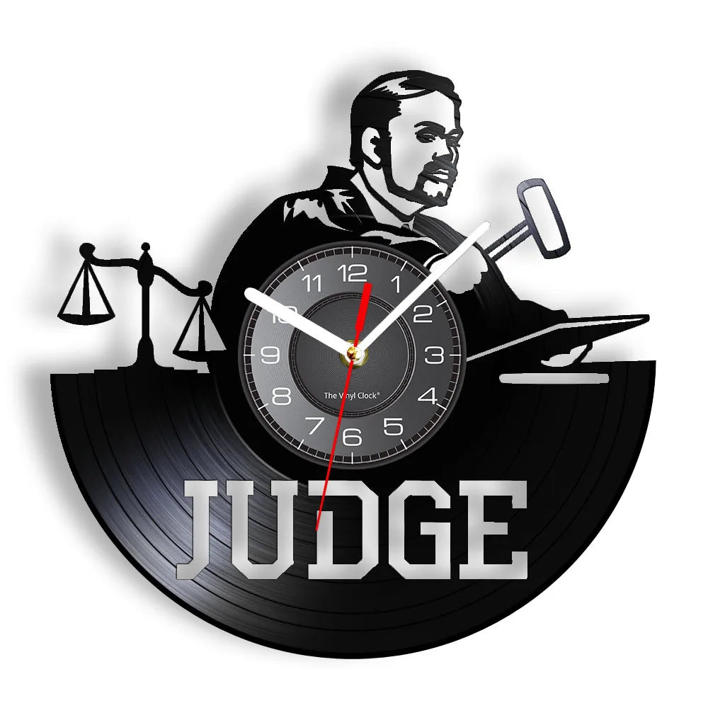 WALL CLOCK Justice Law - Judge Your Honor Vinyl Record