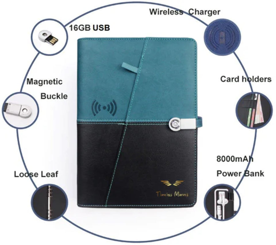 Power Notebook with Rechargeable Power Bank