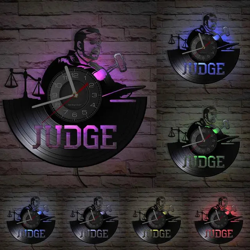 WALL CLOCK Justice Law - Judge Your Honor Vinyl Record