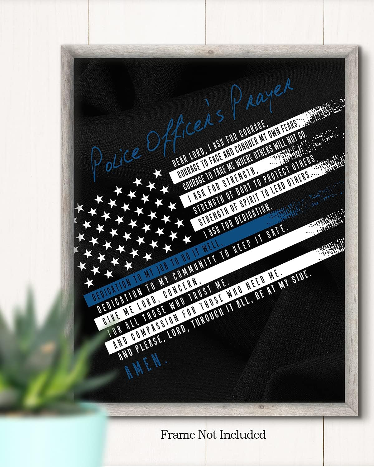 WALL ART Police Prayer Print - Law Enforcement Prints