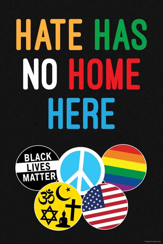 EXCLUSIVE WALL ART Print Poster - Peace, Equality, LGBTQIA Pride, Black Lives Matter, American Flag - 12x18