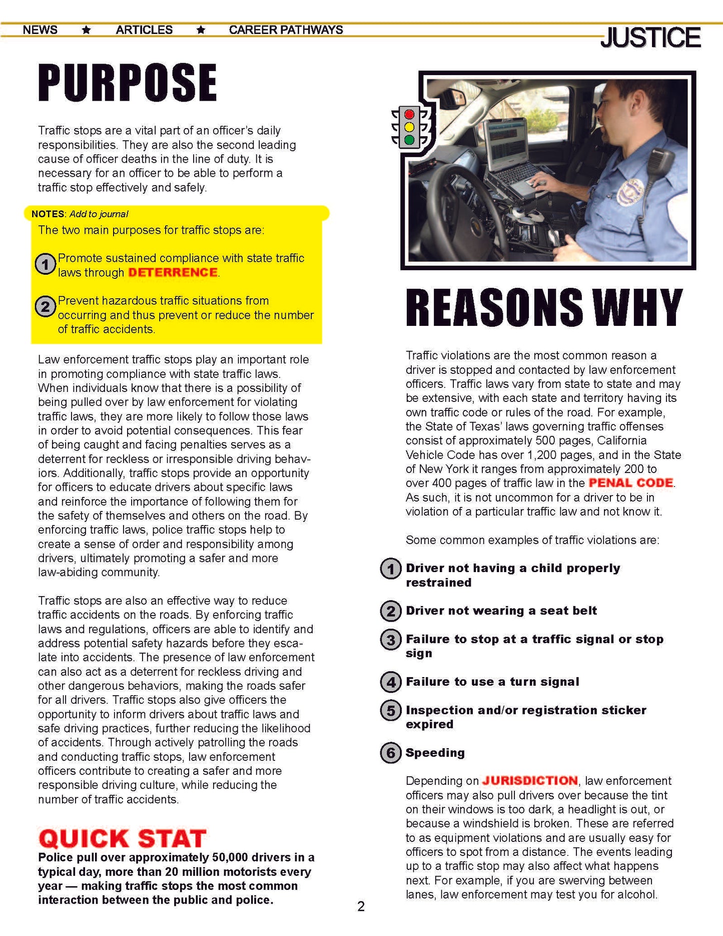 BASIC TRAFFIC STOP - Criminal Justice Periodical