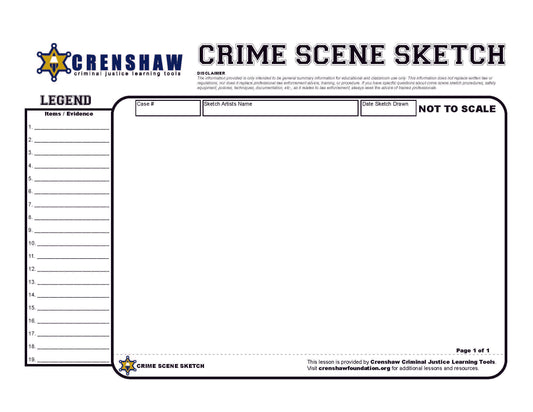 Crime Scene Sketch STUDENT WORKSHEET