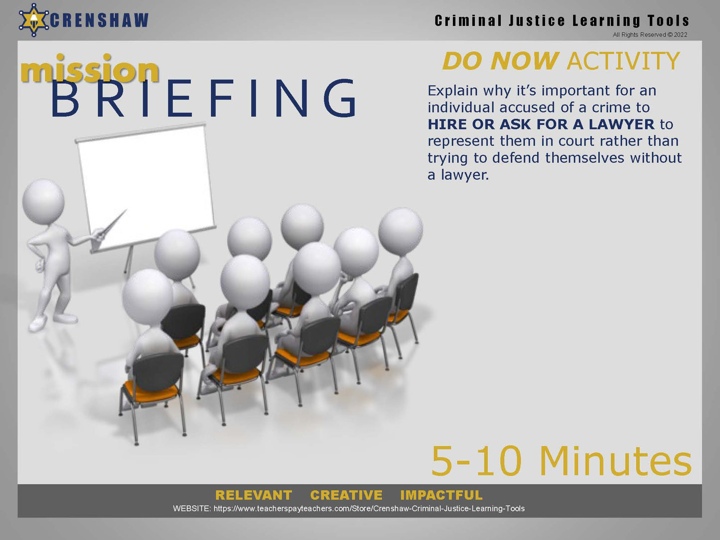 BECOME A LAWYER - Criminal Justice PowerPoint Lesson