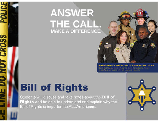 BILL OF RIGHTS EXPLAINED - Criminal Justice PowerPoint Lesson