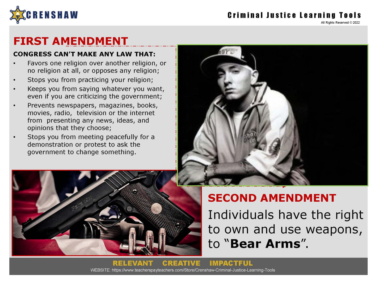 BILL OF RIGHTS EXPLAINED - Criminal Justice PowerPoint Lesson