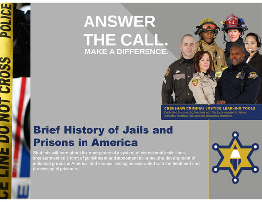 BRIEF HISTORY OF JAILS AND PRISONS IN AMERICA - Criminal Justice PowerPoint