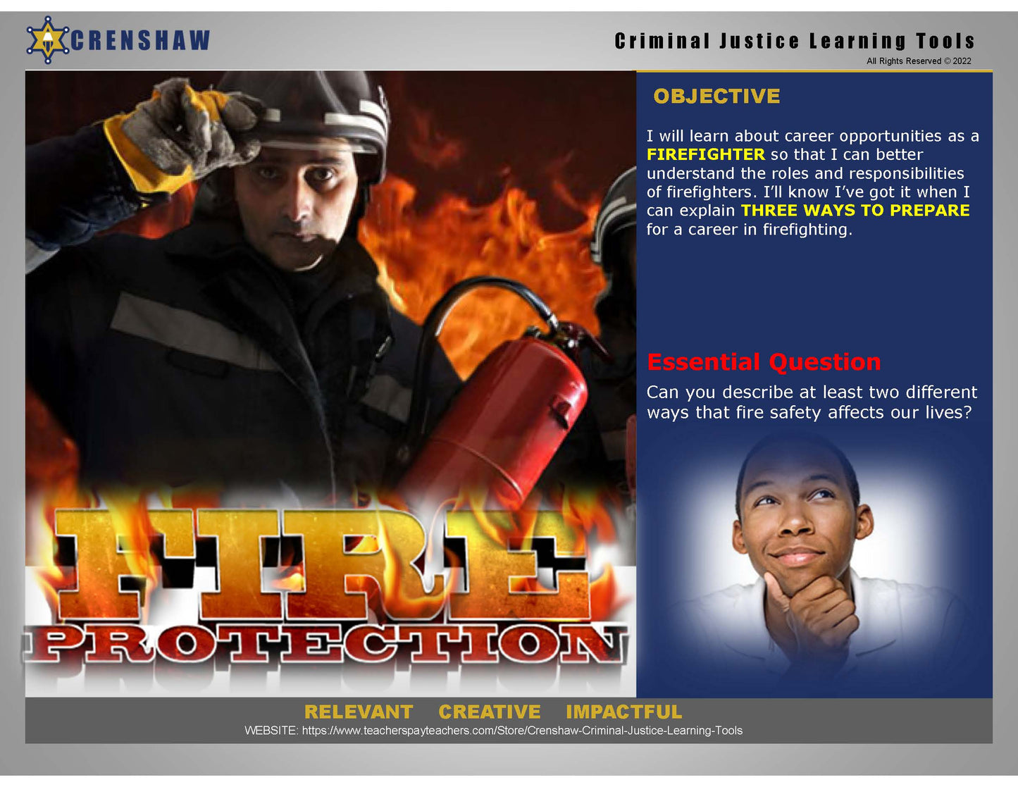 FIRE PROTECTION - Criminal Justice PowerPoint Lesson