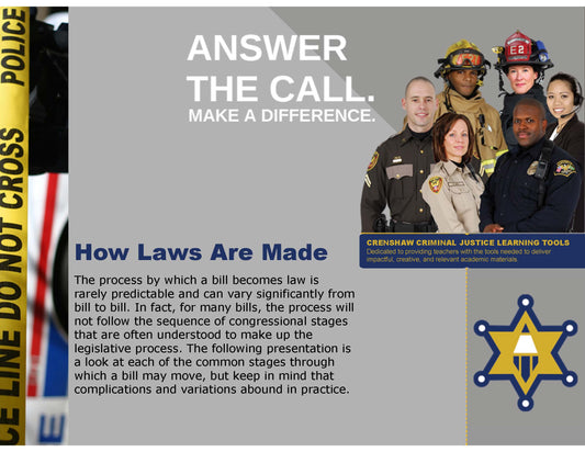 HOW LAWS ARE MADE - Criminal Justice PowerPoint Lesson