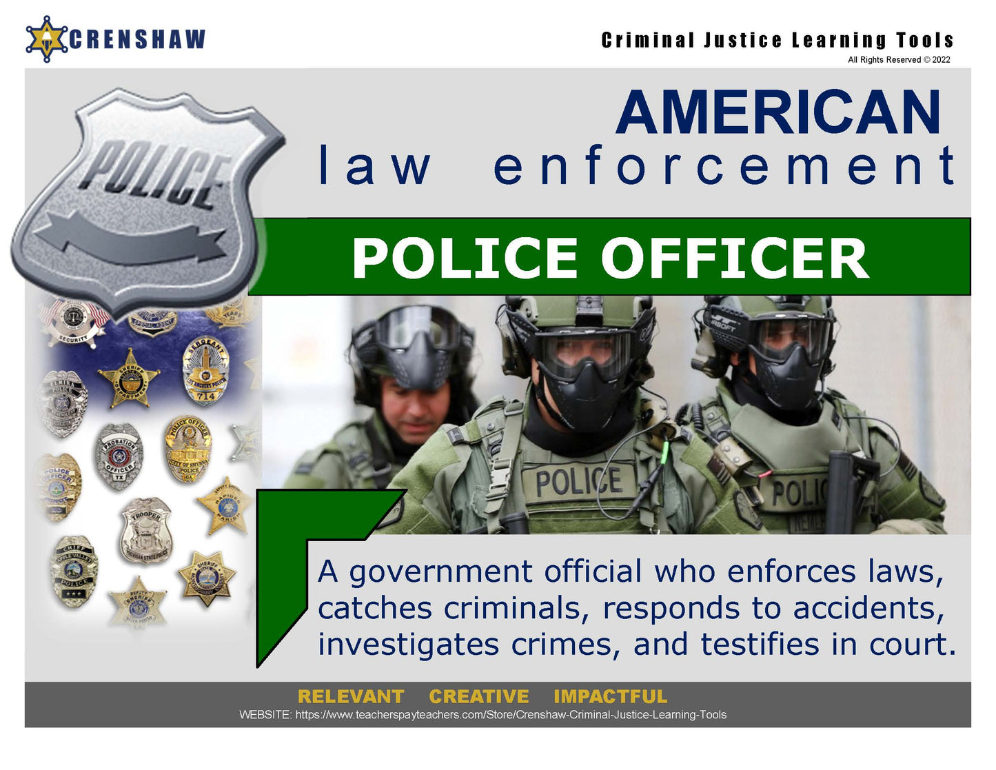 Levels of Law Enforcement - Criminal Justice PowerPoint Lesson