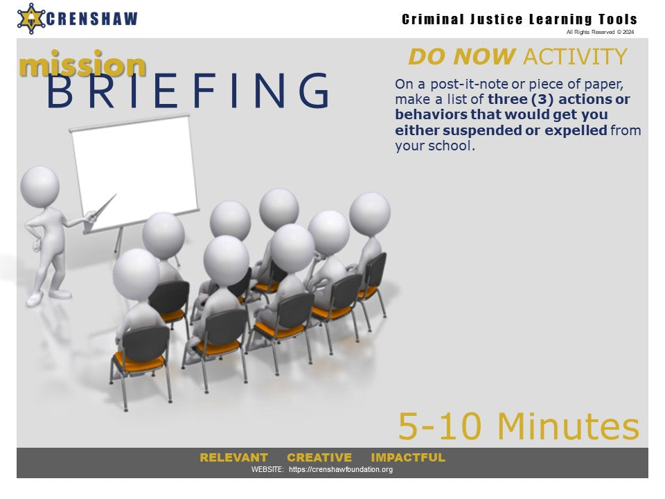 SCHOOL-TO-PRISON PIPELINE - Criminal Justice PowerPoint Lesson