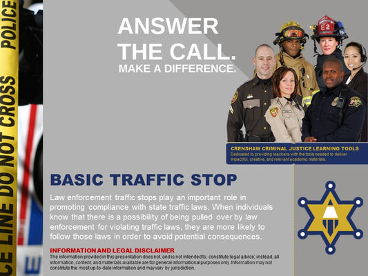 BASIC TRAFFIC STOP - Criminal Justice PowerPoint Lesson