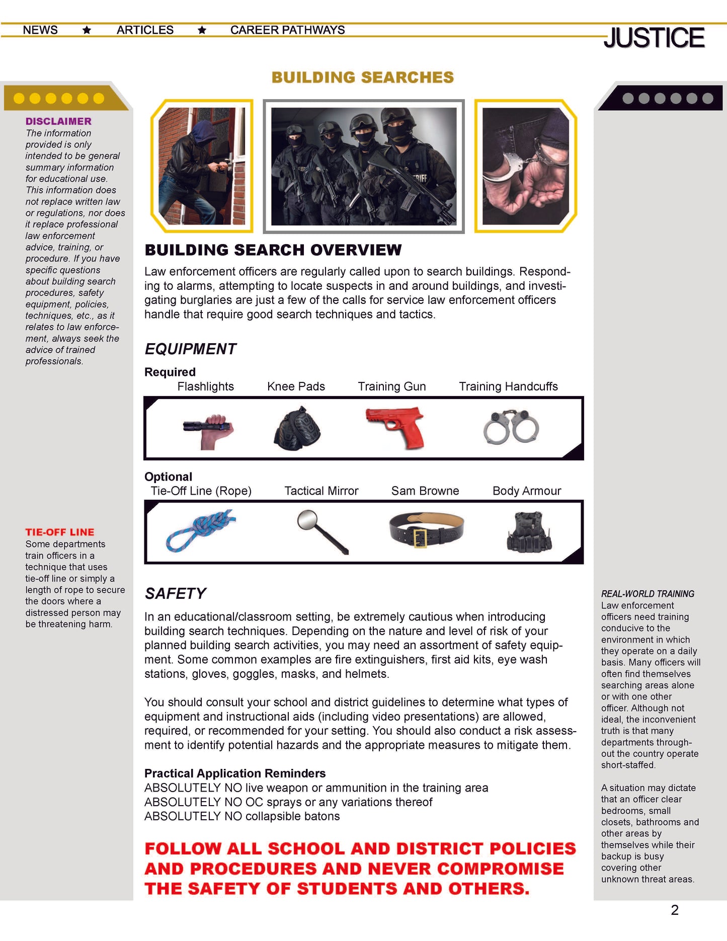 BUILDING SEARCH STUDY GUIDE - Criminal Justice Periodical