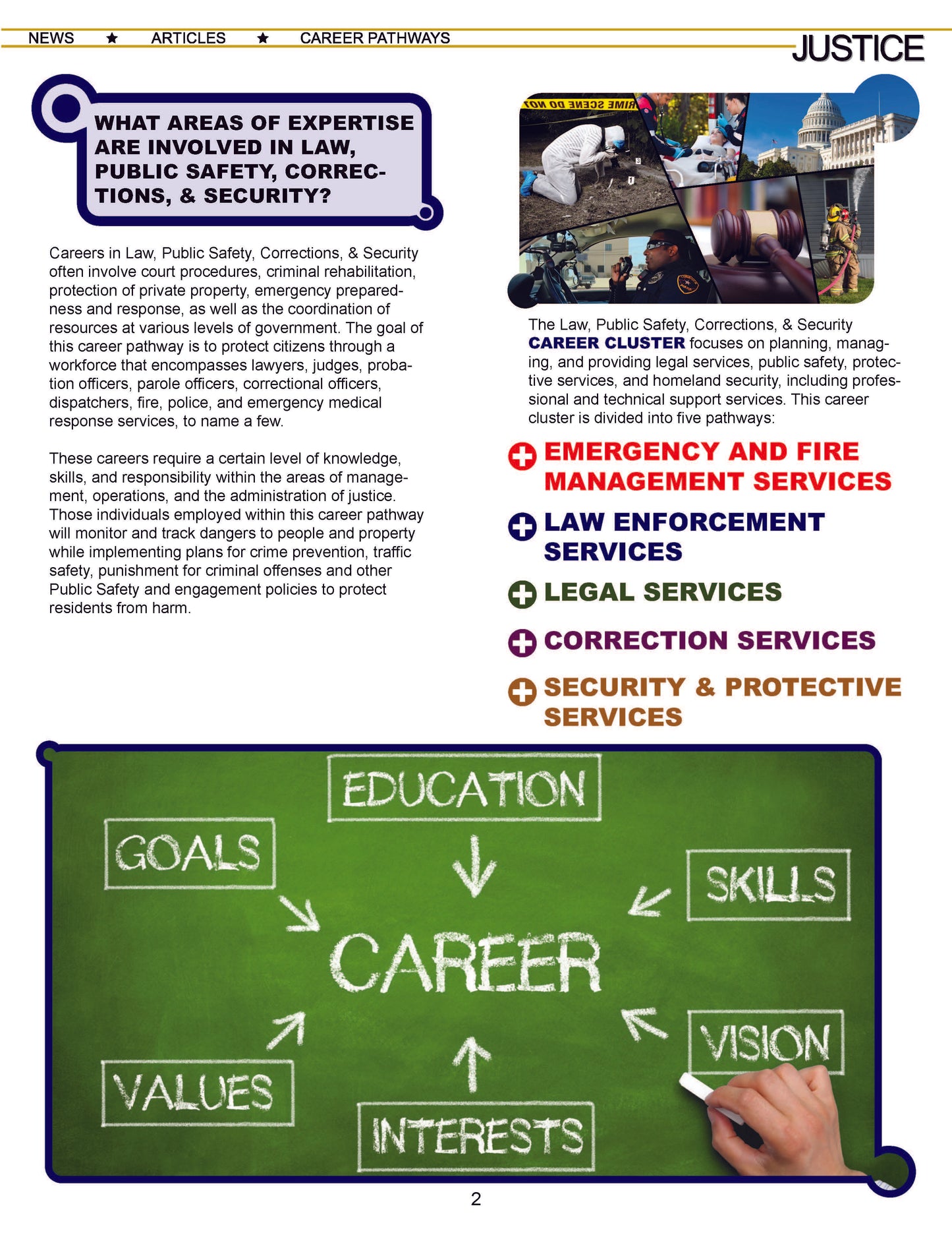 CAREERS IN PUBLIC SAFETY - Criminal Justice Periodical with Accommodations