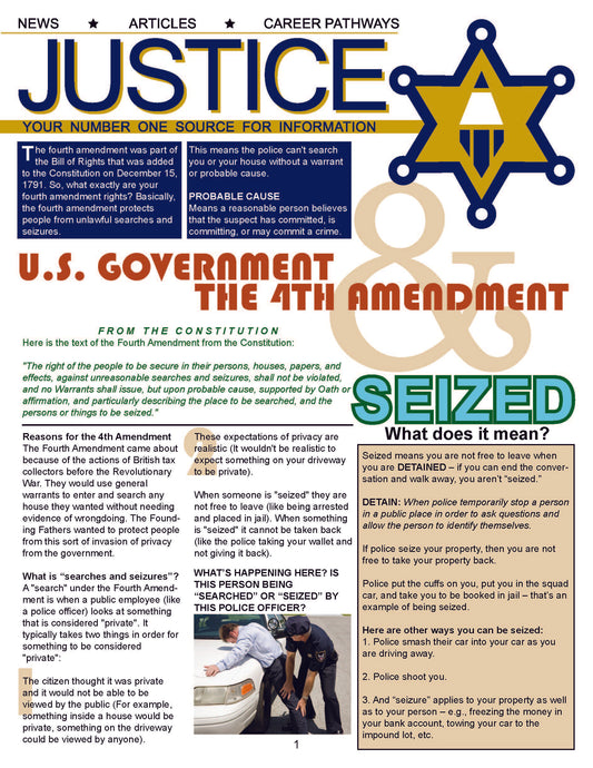 FOURTH AMENDMENT - Criminal Justice Periodical and Worksheet