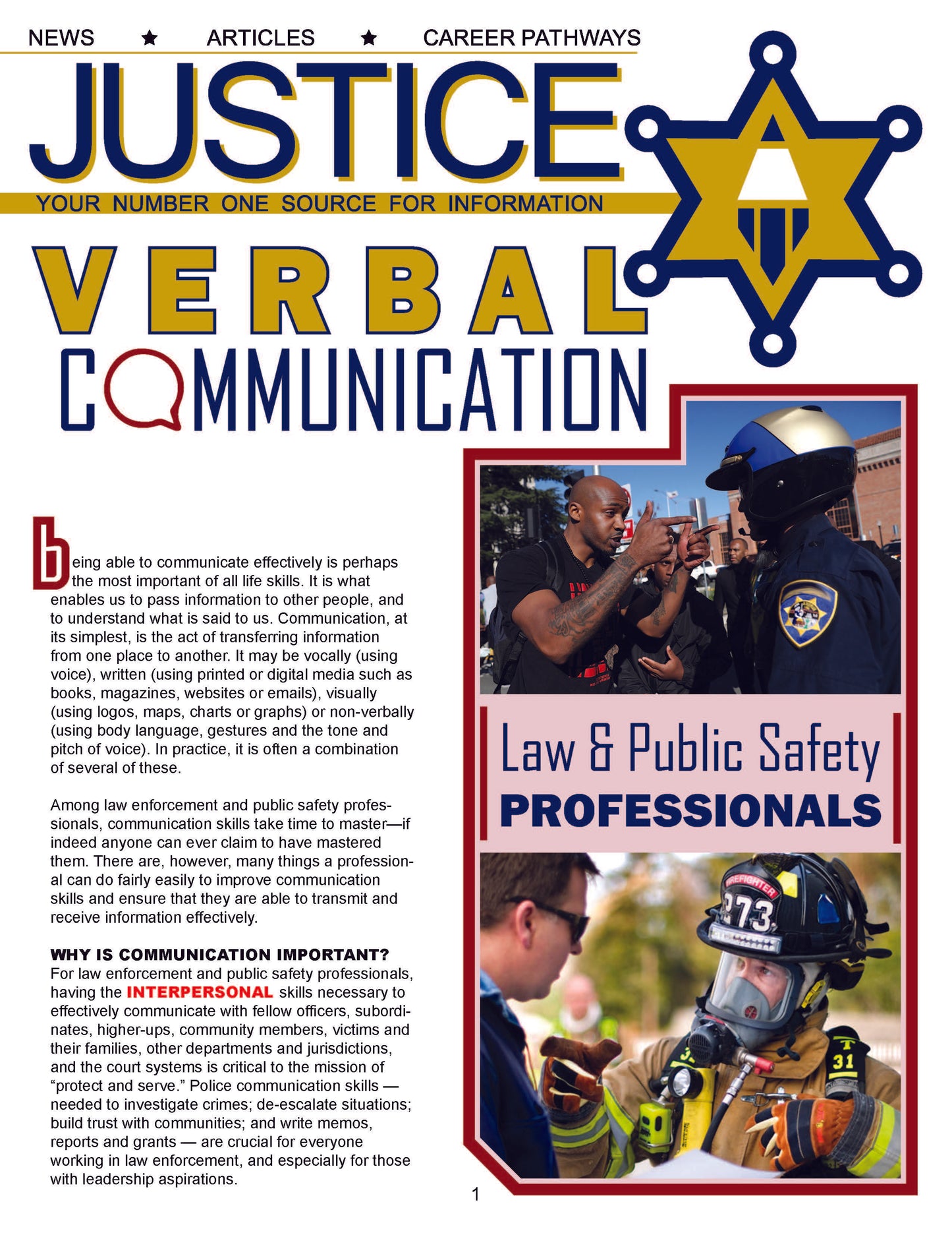 VERBAL COMMUNICATION - Criminal Justice Periodical