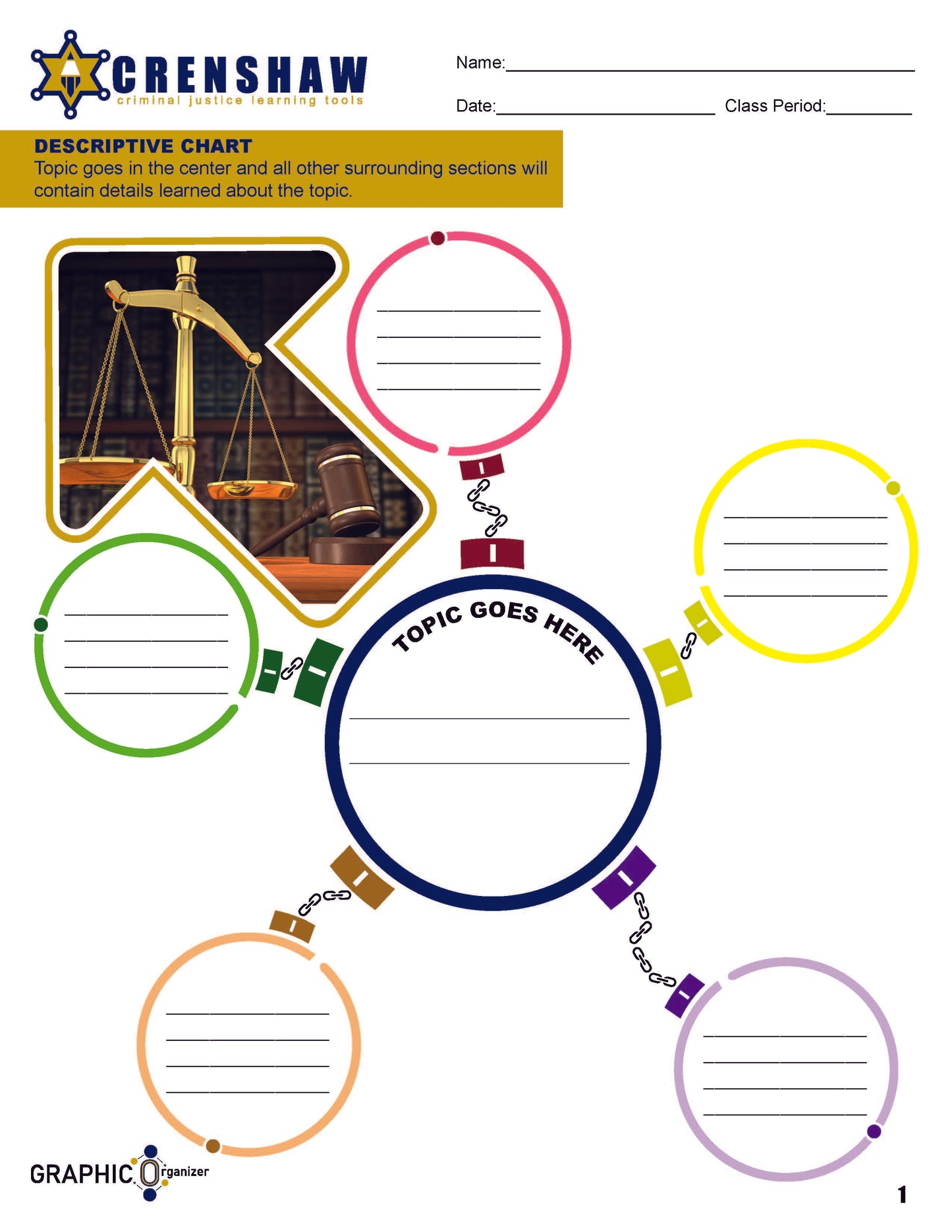 CRIMINAL JUSTICE DESCRIPTIVE CHART - Graphic Organizer