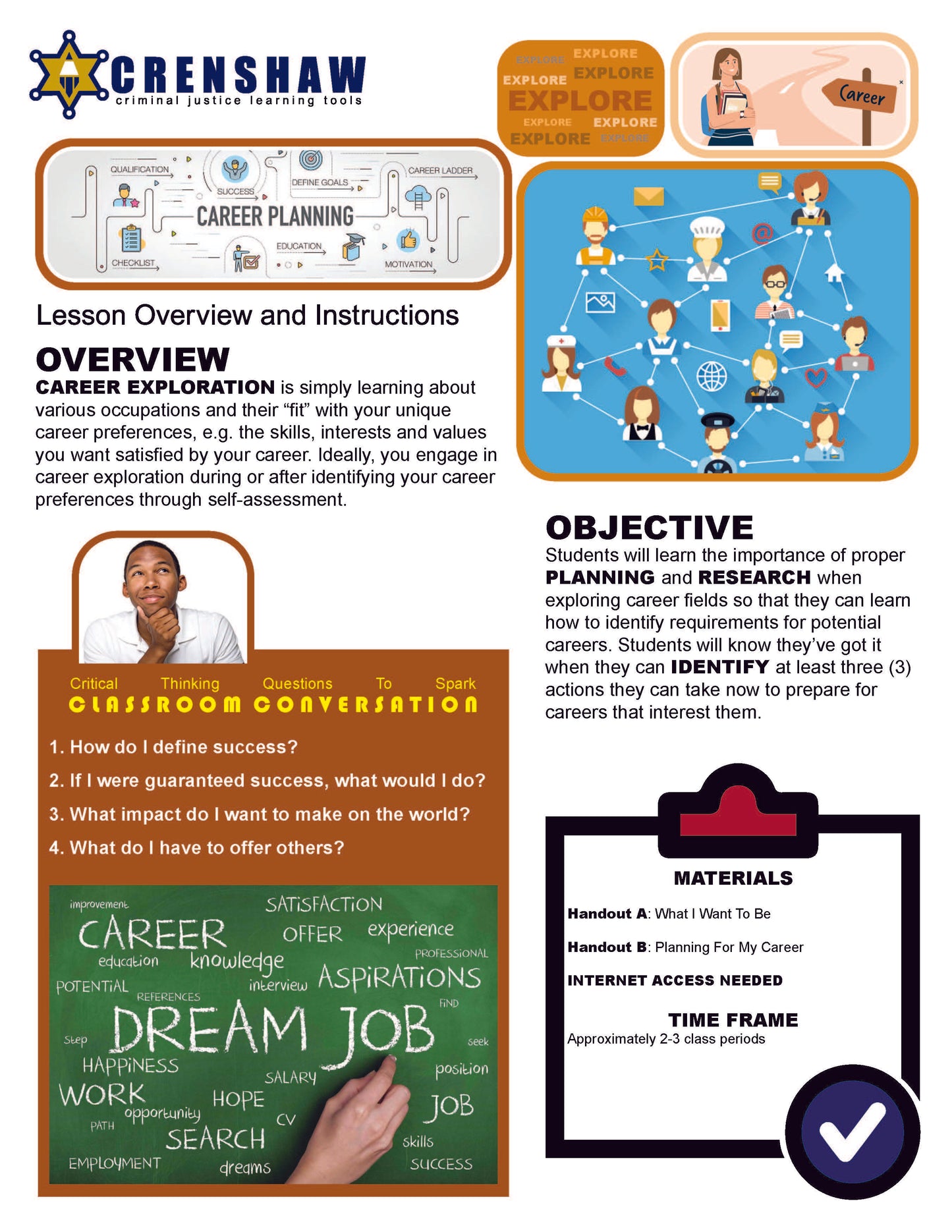 CAREER EXPLORATION Plan My Career Lesson Bundle