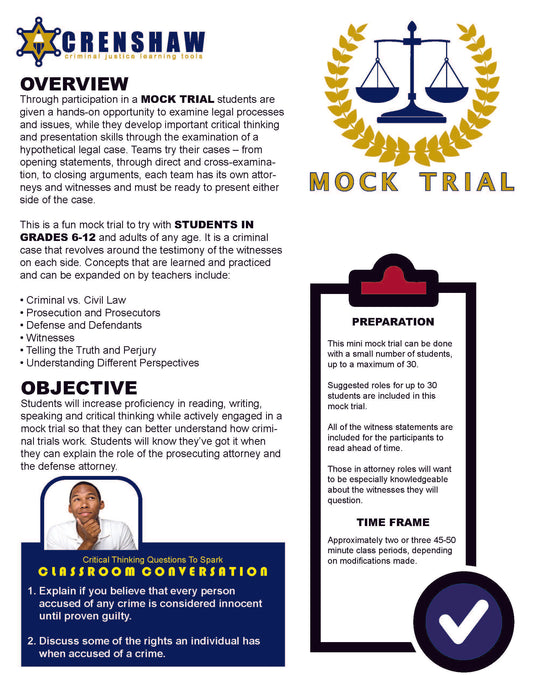 MOCK TRIAL Lesson Bundle