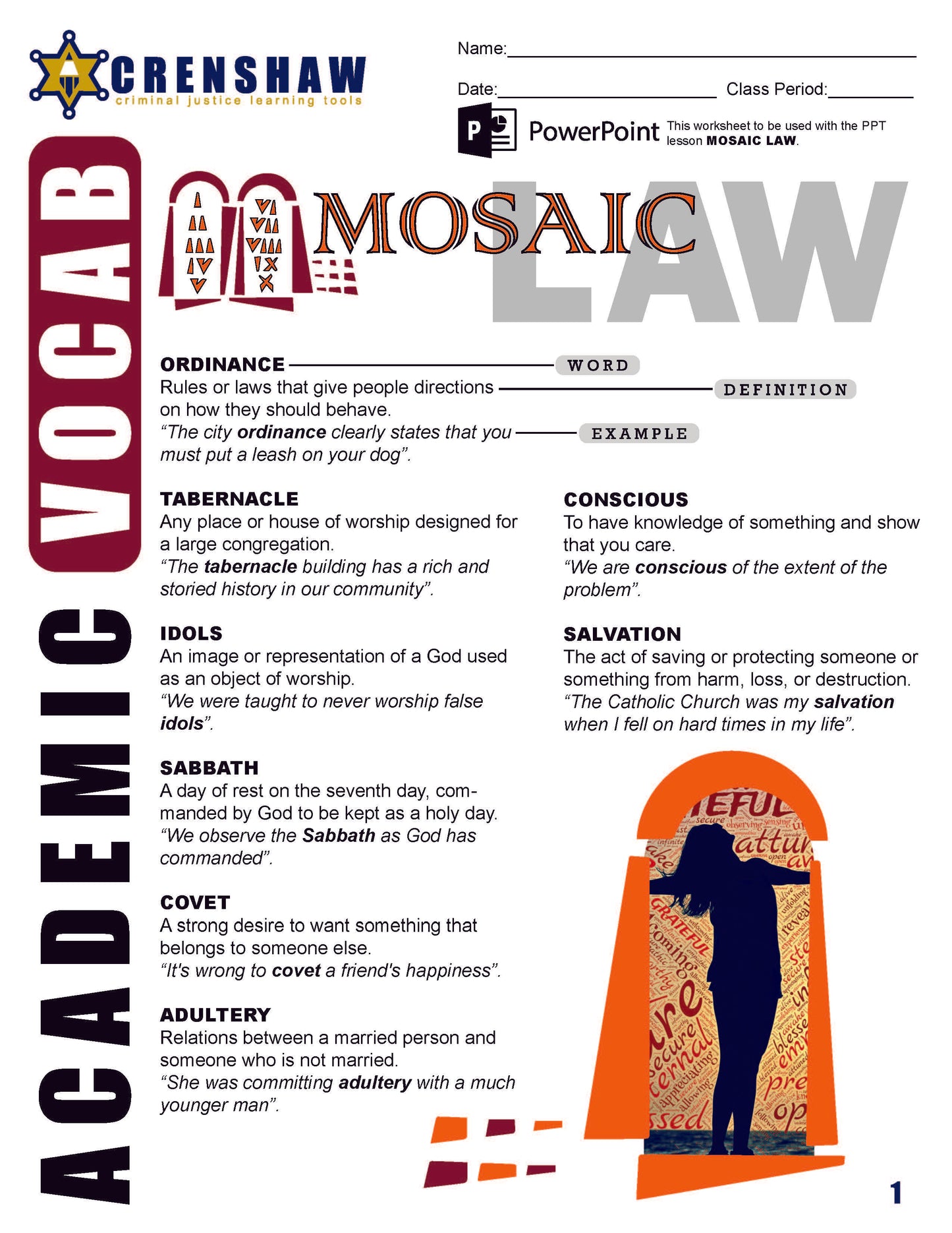 Mosaic Law - Criminal Justice PowerPoint Lesson