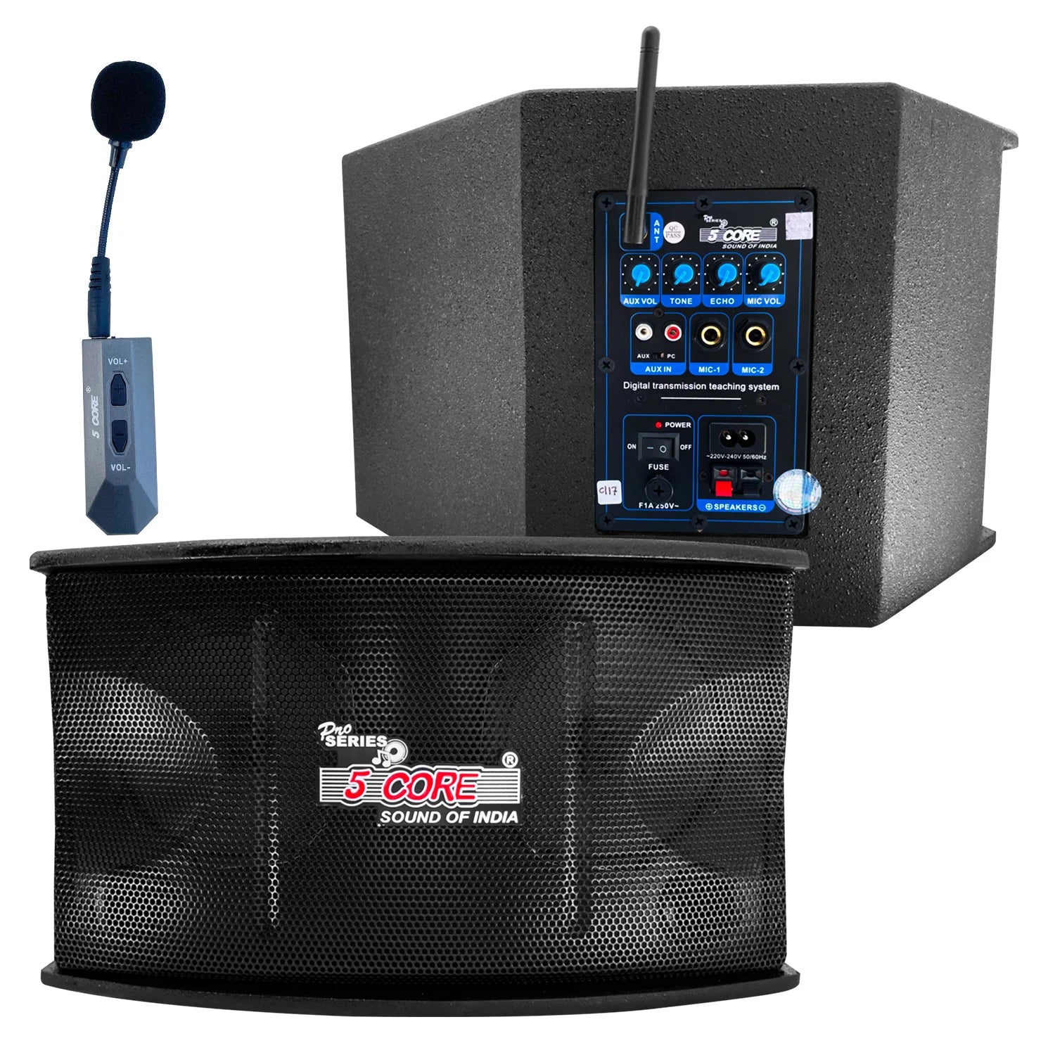 200W Portable PA Speaker System w/Wireless Lavalier Microphone