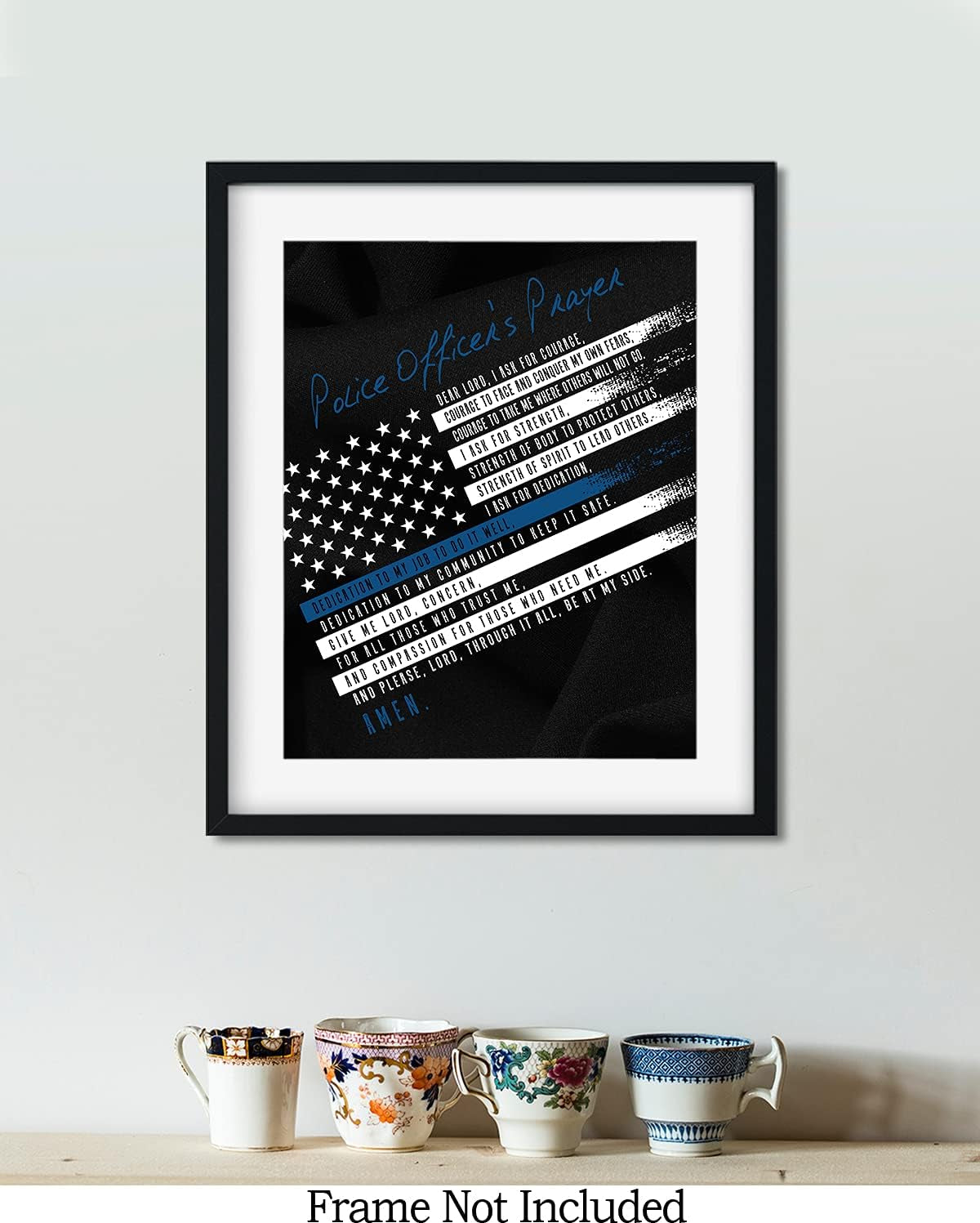 WALL ART Police Prayer Print - Law Enforcement Prints