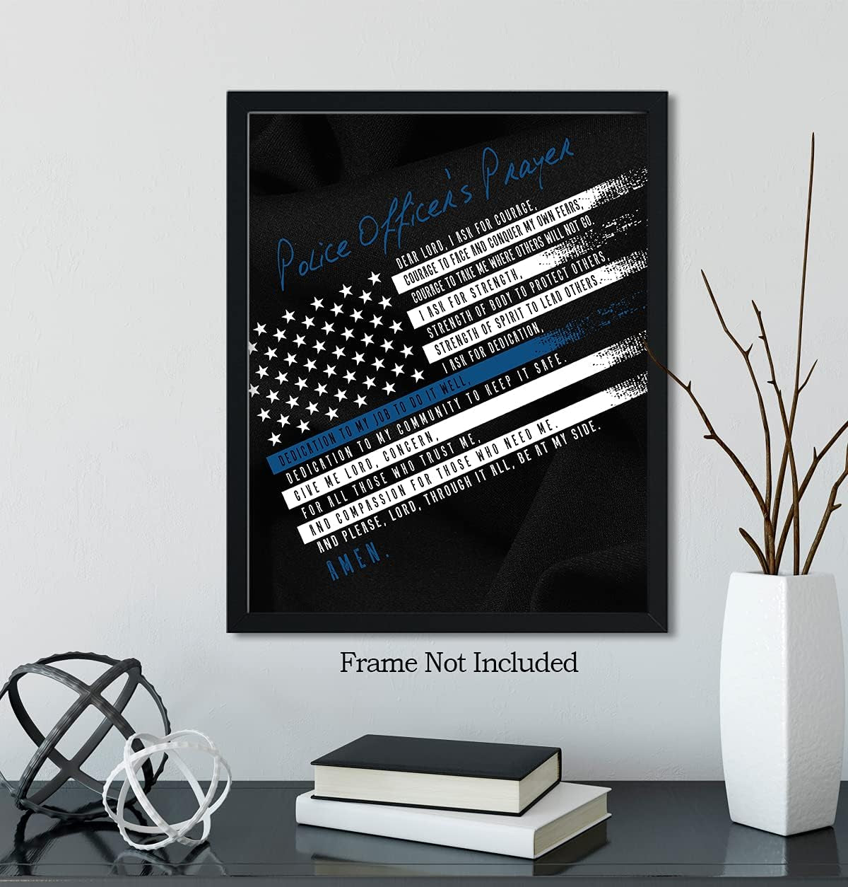 WALL ART Police Prayer Print - Law Enforcement Prints